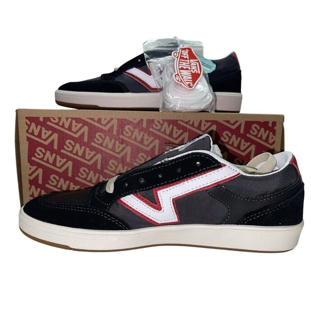 Vans Sneakers Lowland Comfycush Serio Black Red White Women Size 5.5 New